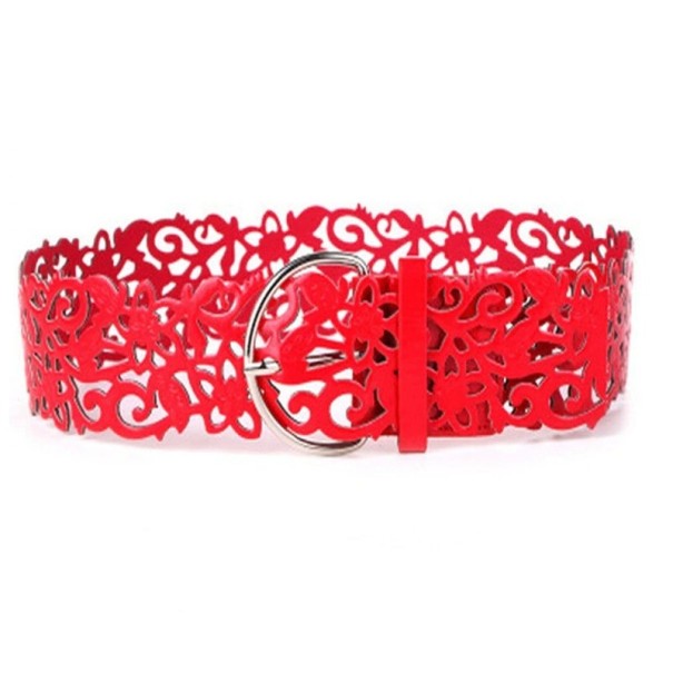 Cinturón ancho de mujer L129 rojo