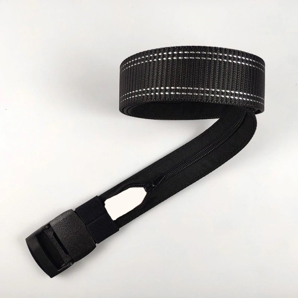 Cinturón con bolsillo oculto negro