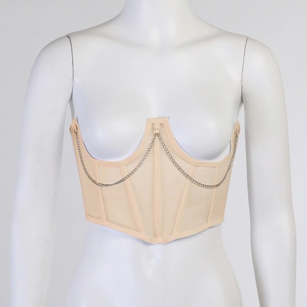 Cinturón con cordón para mujer albaricoque M