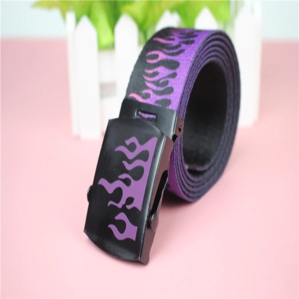 Cinturón de llamas morado 110 cm
