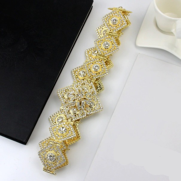 Cinturón de metal para mujer L104 dorado