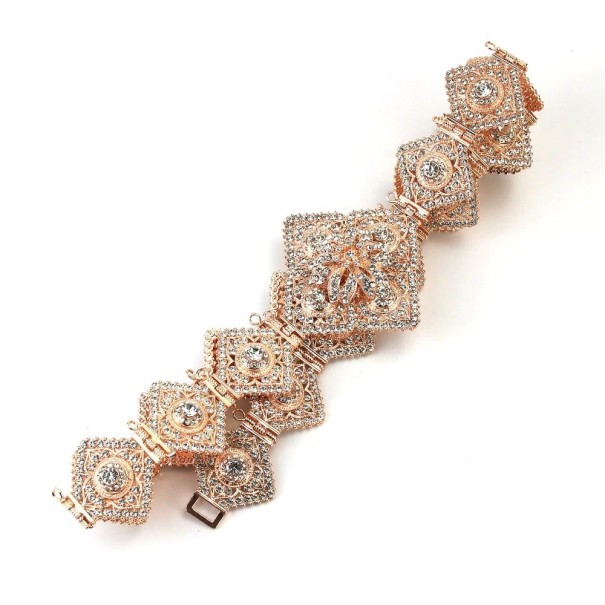 Cinturón de metal para mujer L104 rosa viejo