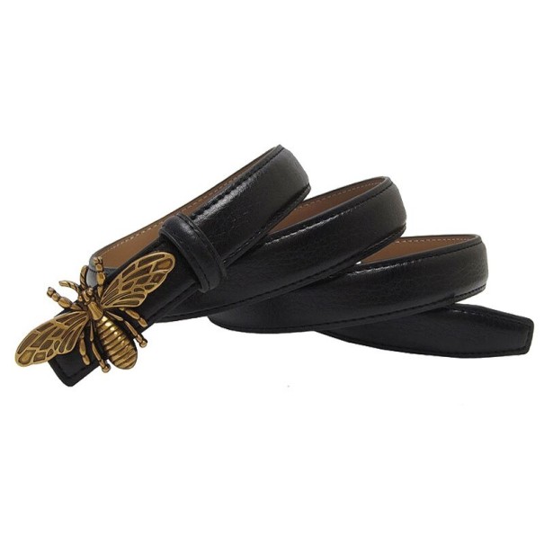 Cinturón de mujer con abeja negro 110 cm 2