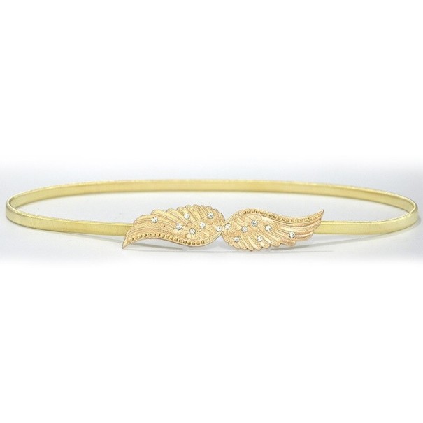 Cinturón de mujer con alas dorado
