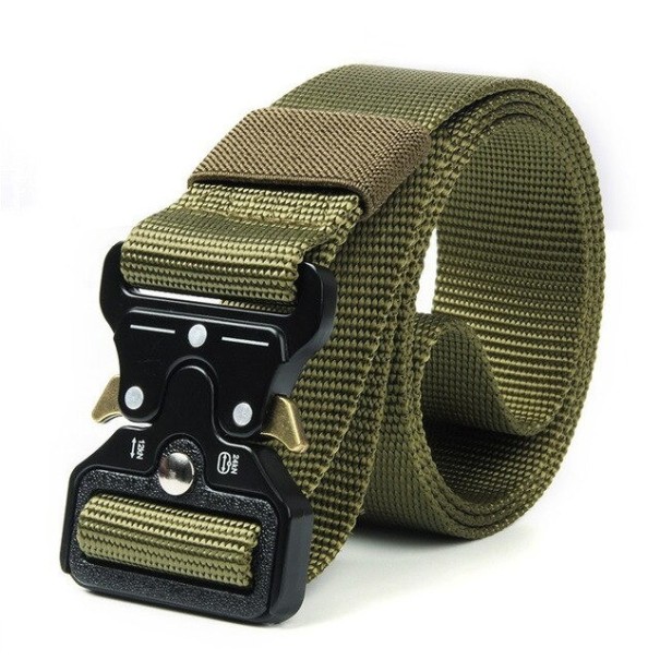 Cinturón de nailon para mujer verde militar