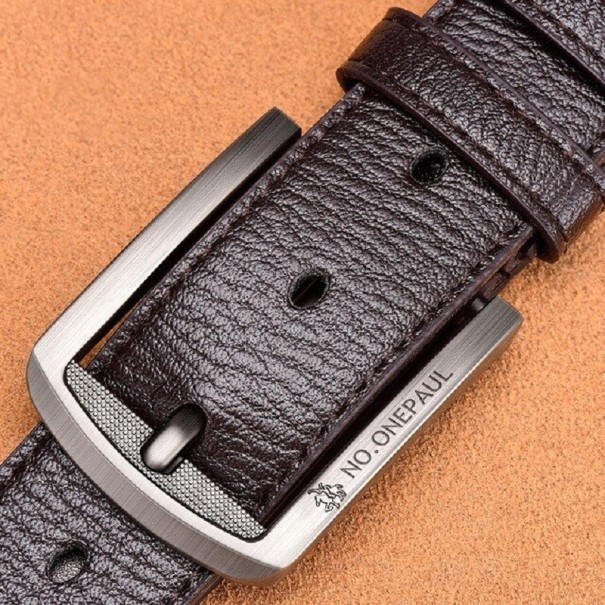 Cinturón de piel para hombre L265 café 110 cm 1 Cinturón de piel para hombre L265 café 110 cm 1