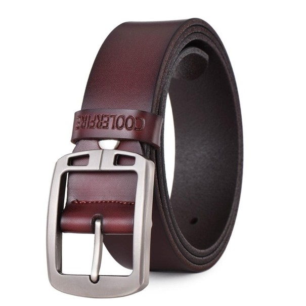 Cinturón de piel para hombre L277 café 130 cm