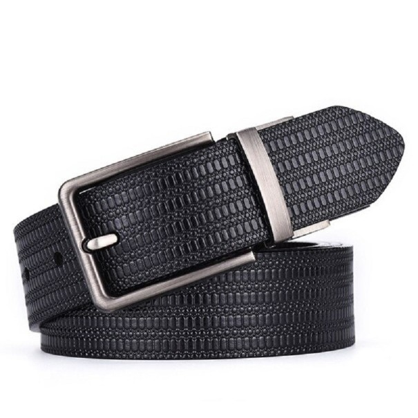Cinturón de piel para hombre L464 marrón oscuro 115 cm