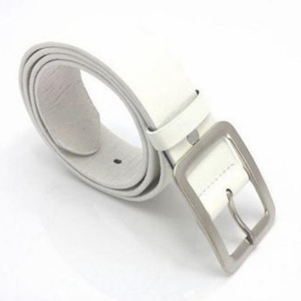 Cinturón de piel para hombre L494 blanco
