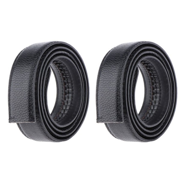 Cinturón de piel para hombre sin hebilla 2 uds. 1