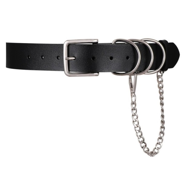 Cinturón de piel para mujer con cadena 1
