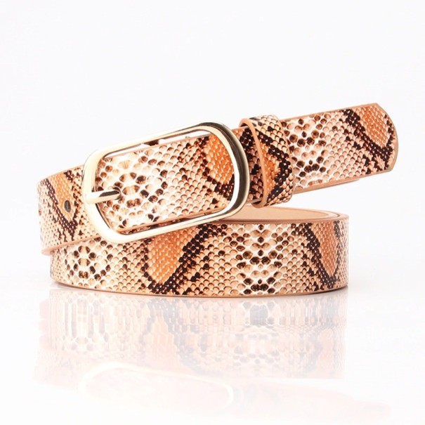 Cinturón de piel para mujer con estampado 4 Cinturón de piel para mujer con estampado 4