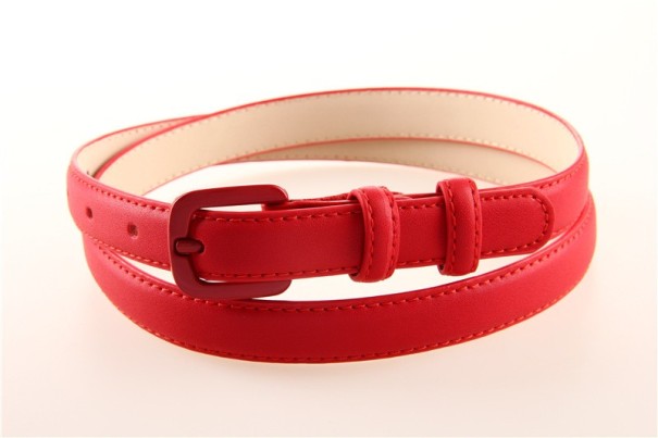 Cinturón de piel para mujer J2853 rojo 105 cm