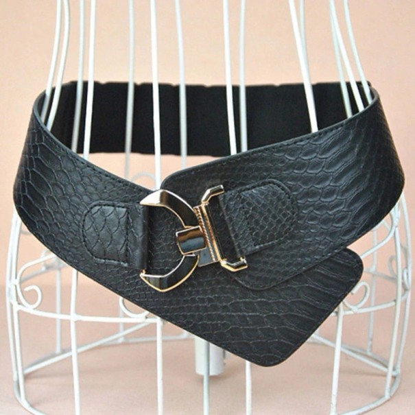 Cinturón de piel para mujer L123 negro