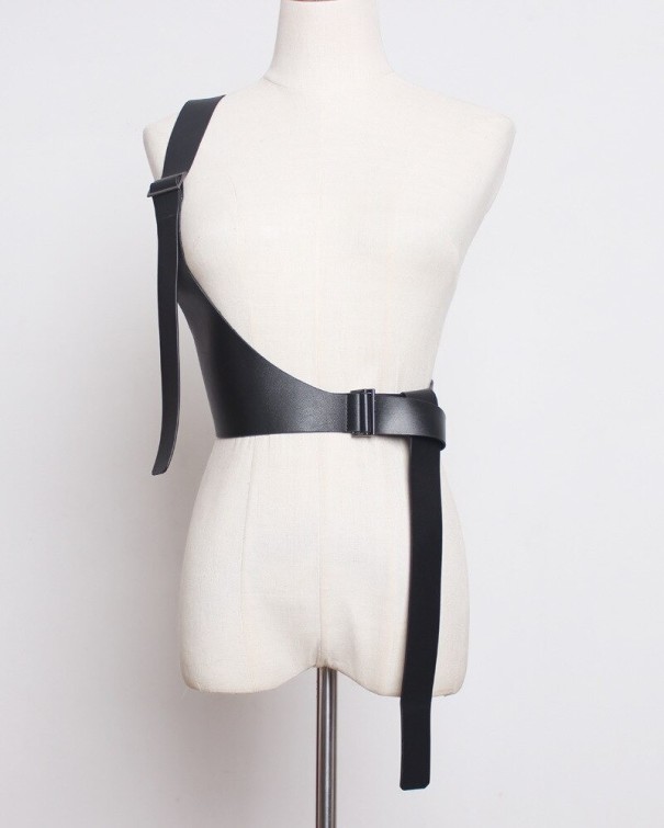 Cinturón de piel para mujer L163 negro