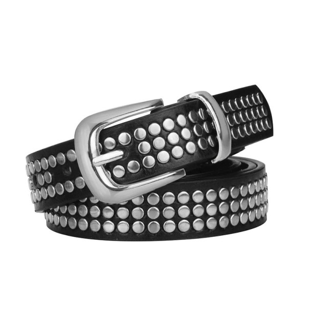 Cinturón de piel para mujer L164 negro 120 cm 1