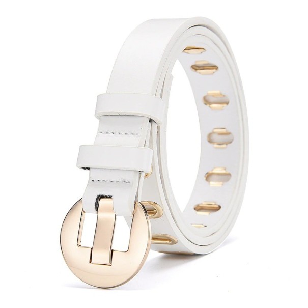 Cinturón de piel para mujer L174 blanco
