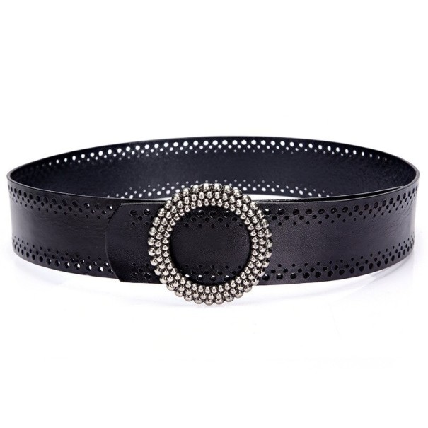Cinturón de piel para mujer L176 negro