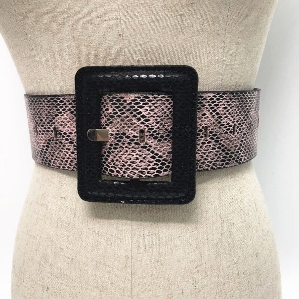 Cinturón de piel para mujer L228 rosa