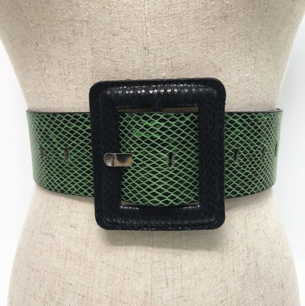 Cinturón de piel para mujer L228 verde