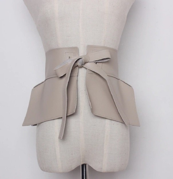 Cinturón de piel para mujer L231 beige