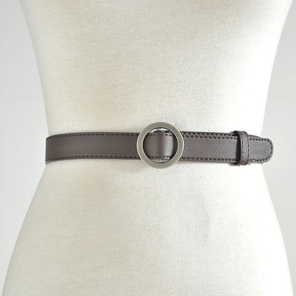 Cinturón de piel para mujer L245 café