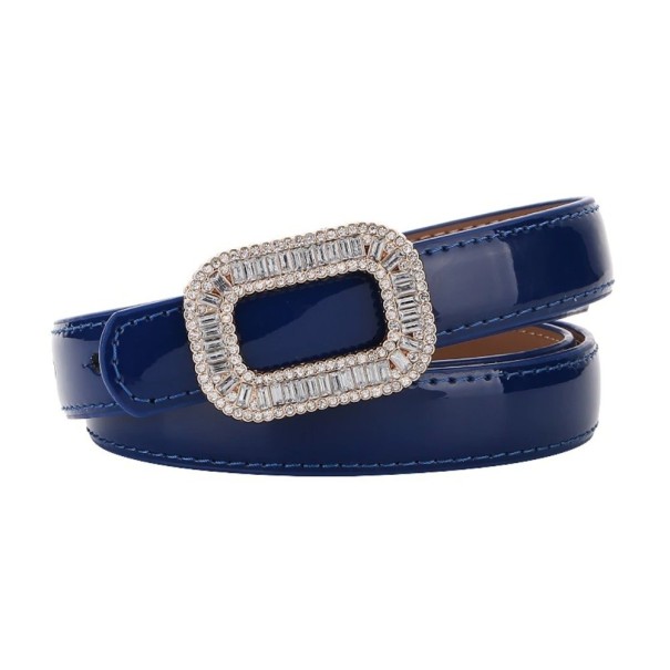 Cinturón de piel para mujer L250 azul oscuro