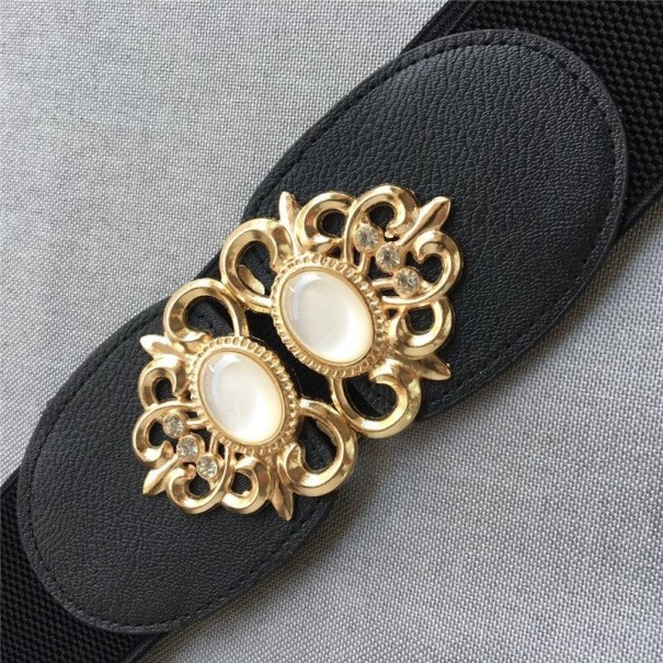 Cinturón de piel para mujer L43 negro