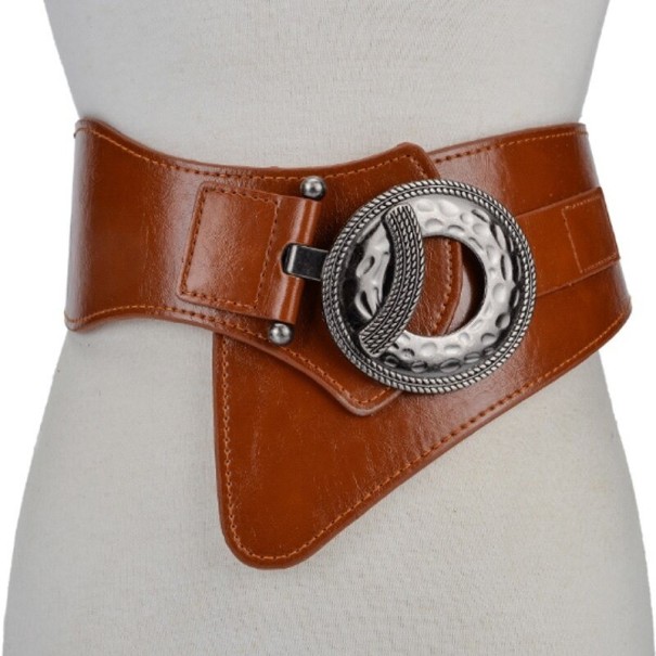 Cinturón de piel para mujer L64 marrón 85 cm