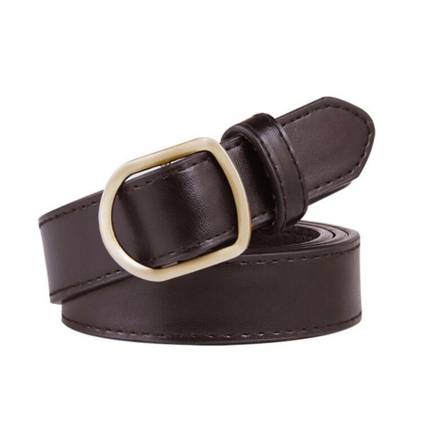 Cinturón de piel para mujer L73 marrón oscuro 1