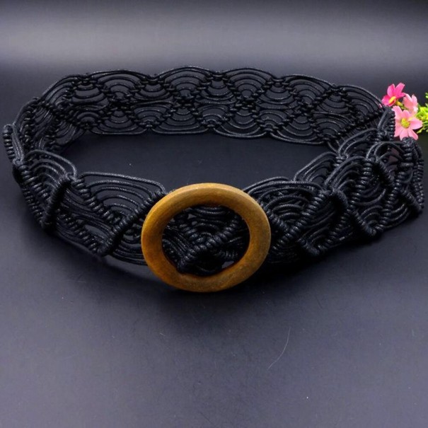 Cinturón de punto para mujer L178 negro
