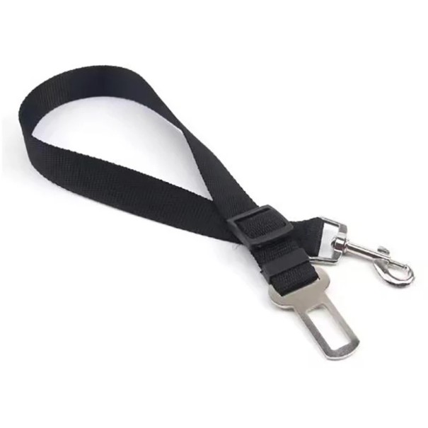 Cinturón de seguridad para mascotas Ajustable correa de poliéster con hebilla de metal Diseño colorido Accesorio de viaje para perros negro Cinturón de seguridad para mascotas Ajustable correa de poliéster con hebilla de metal Diseño colorido Accesorio de viaje para perros negro