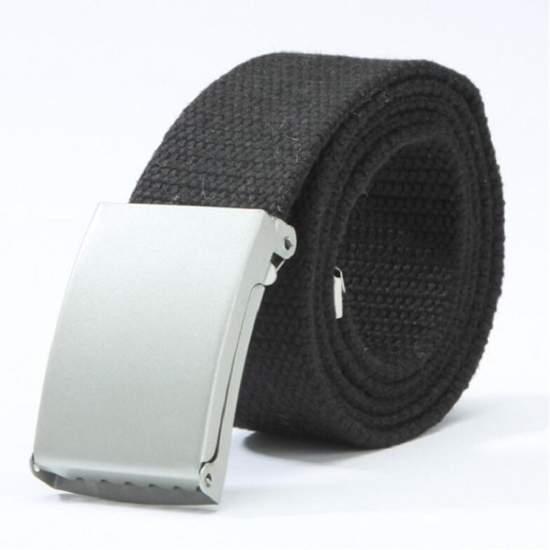 Cinturón de tela negro 105 cm