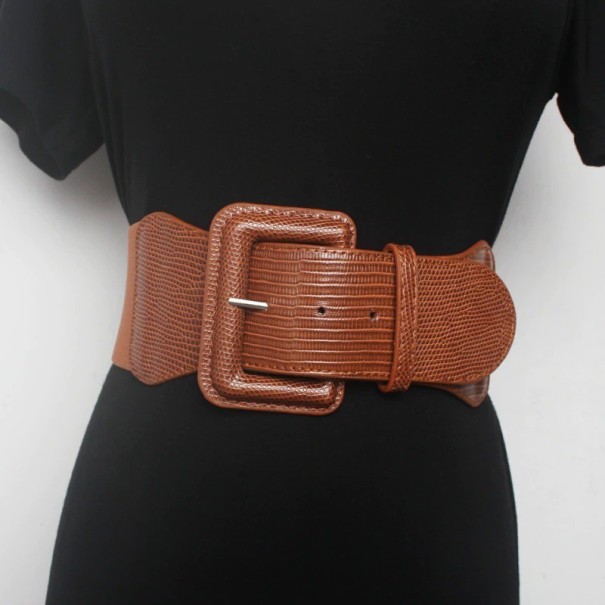 Cinturón elástico de mujer L203 marrón