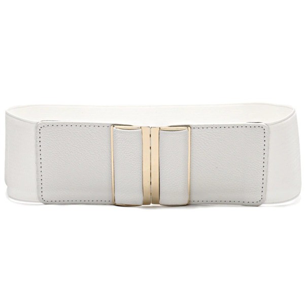 Cinturón elástico de mujer L53 blanco 75 cm