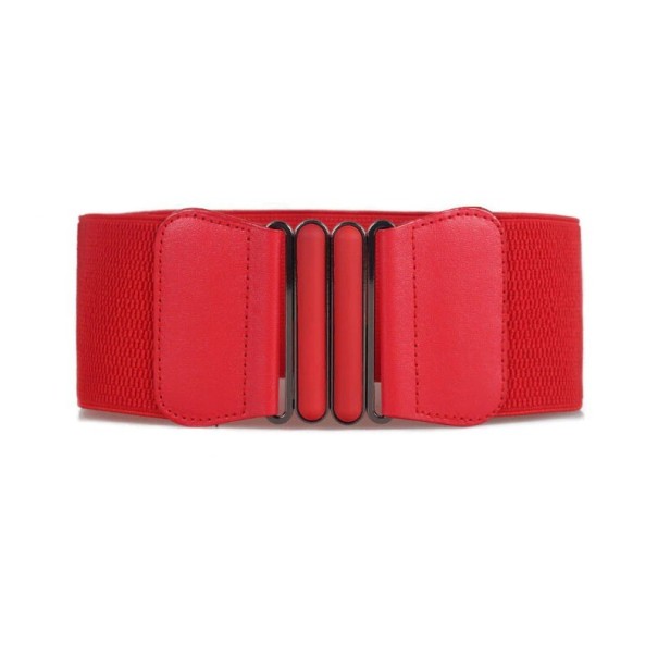 Cinturón elástico de mujer L66 rojo