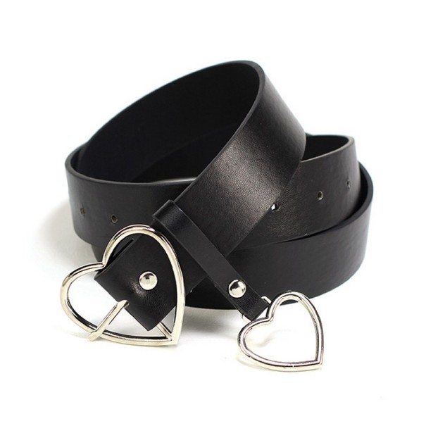 Cinturón elegante con colgante en forma de corazón J1624 plateado 105 cm
