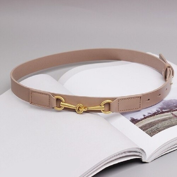 Cinturón fino de mujer C994 beige