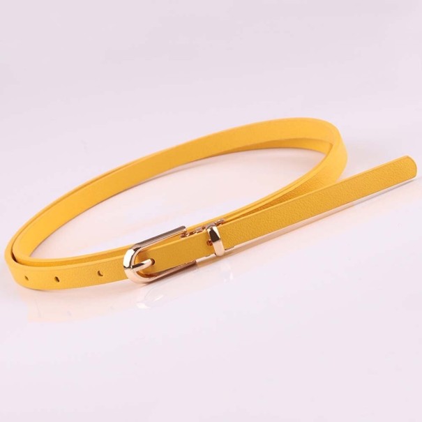 Cinturón fino de mujer L31 amarillo