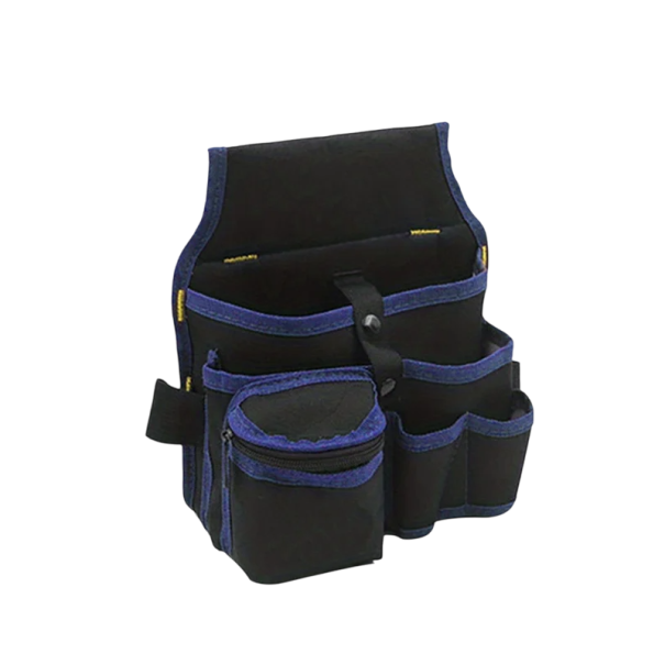 Cinturón multifuncional y bolsa de herramientas para jardineros y electricistas Bolsa combinada con bolsillos Tamaño universal Cinturón ajustable azul