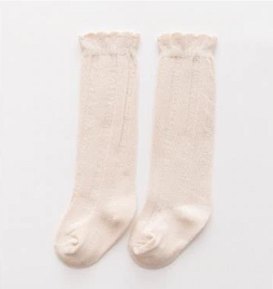 Ciorapii colorati ai fetelor bej 7-10 ani