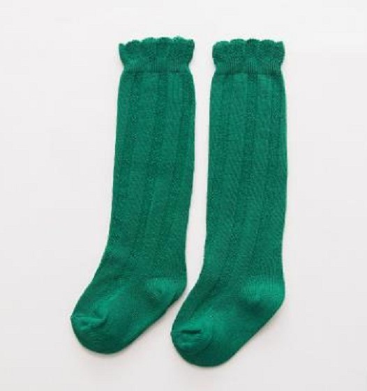 Ciorapii colorati ai fetelor verde 4-6 ani