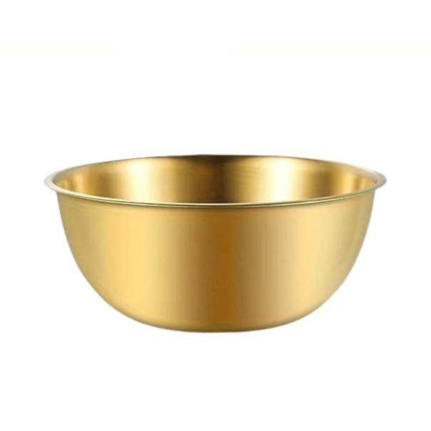 Ciotola da cucina in acciaio inossidabile con tacche 22,5 x 9,5 cm Capacità 1600 ml Ciotola per cucinare e mescolare Ciotola dosatrice oro