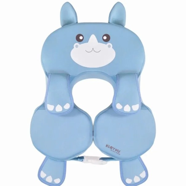Círculo de natação infantil Rinoceronte Azul Flutuadores de piscina não insufláveis para bebés e crianças até 36 meses Ferramenta segura para aprender 1