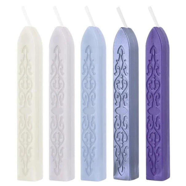 Cire à cacheter avec mèche 5 pièces Cire à cacheter colorée mélange de couleurs 3