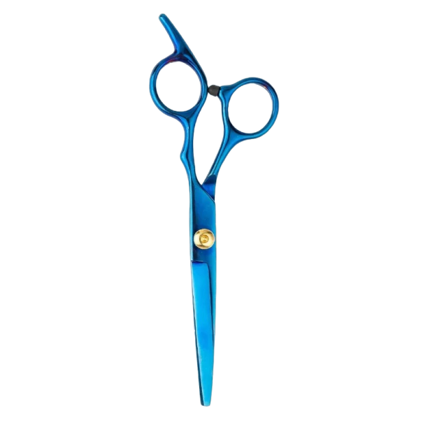 Ciseaux de coiffure en acier inoxydable 17,5 cm Ciseaux professionnels Accessoires pour coiffeurs bleu