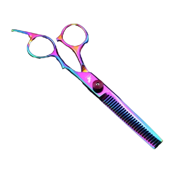 Ciseaux de coiffure en acier inoxydable 17,5 cm Ciseaux professionnels Accessoires pour coiffeurs V239 multicolore