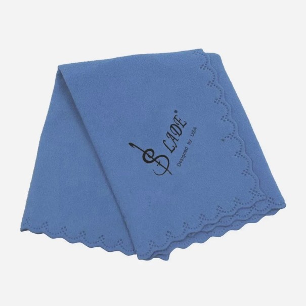Čistiaci handrička 34 x 34 cm na saxofón klarinet trúbku flautu pikolu hoboja Bavlnená tkanina s vysokou savosťou Univerzálne príslušenstvo pre nástroje modrá
