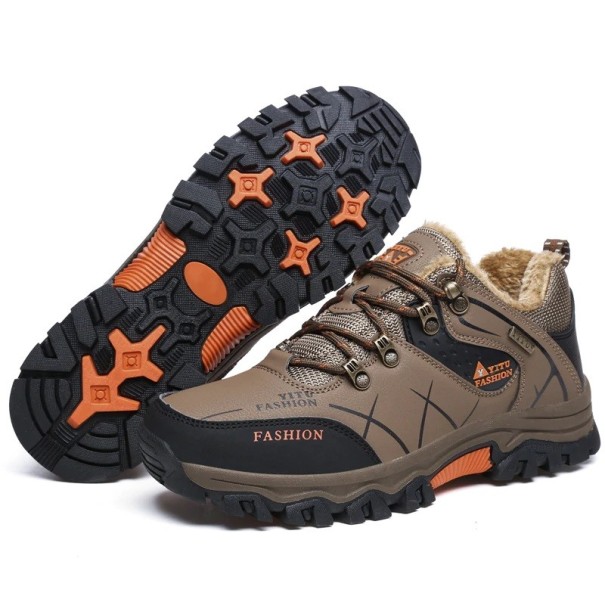 Cizme de iarna pentru barbati cu blana J2208 kaki 40