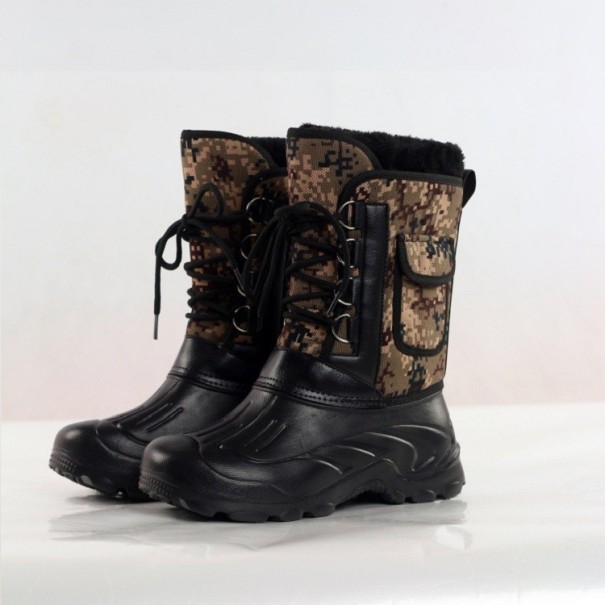 Cizme de iarnă pentru bărbați de camuflaj J962 maro 45